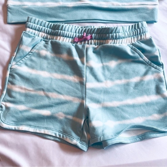 NWOT 32 Degrees Cool Aruba Blue Tie Dye Youth Short /Sweatshirt Size M 10/12 - Picture 5 of 10